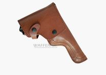Funda de cuero marrón para pistolas P08 con lazo para cinturón