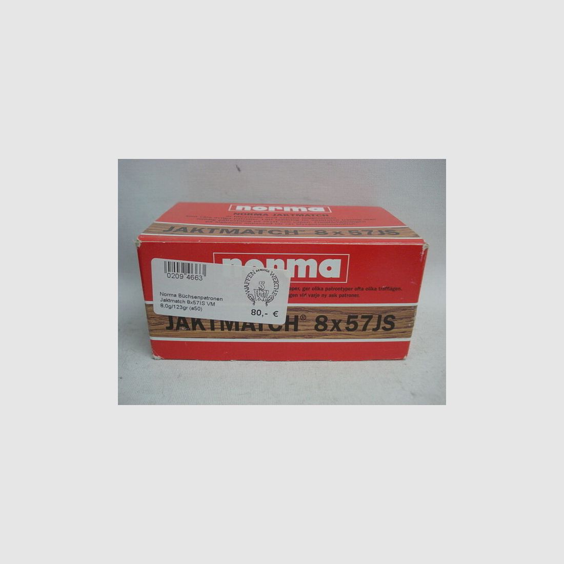 Norma Jaktmatch 8x57IS VM 8.0g/123gr (a50)