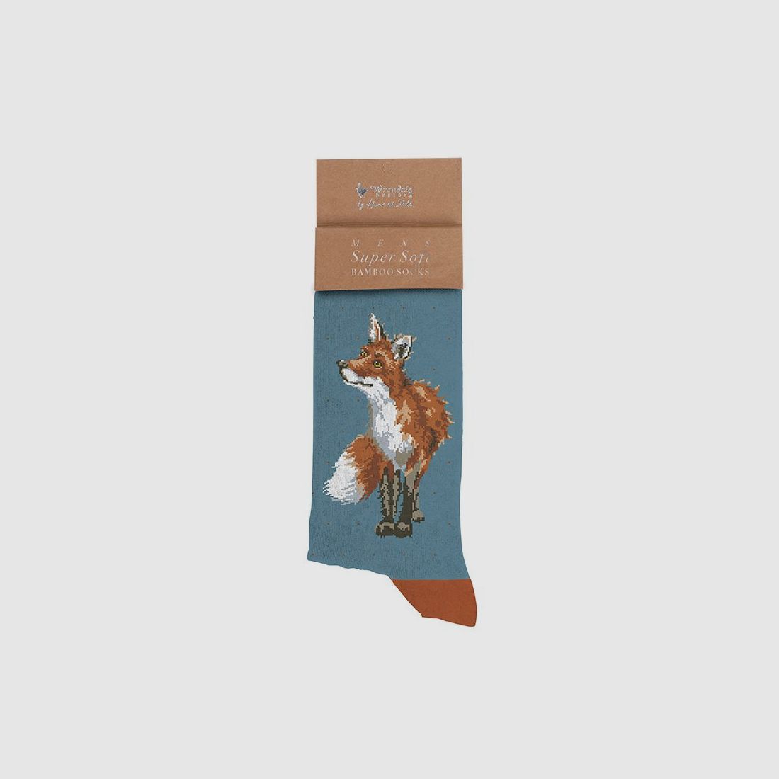 Wrendale Herren - Socken "Bright Eyed and Bushy Tailed" mit Fuchs