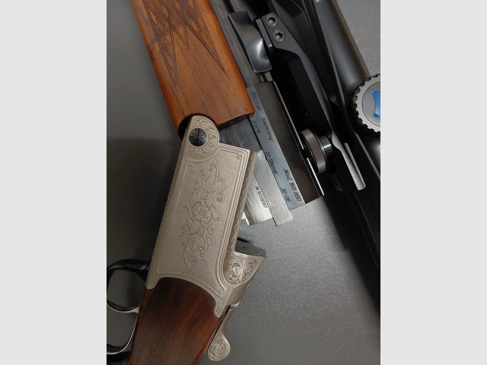 Bock drilling Blaser BD880 including Zeiss Victory Varipoint M 3-12x56 T* in excellent condition for sale