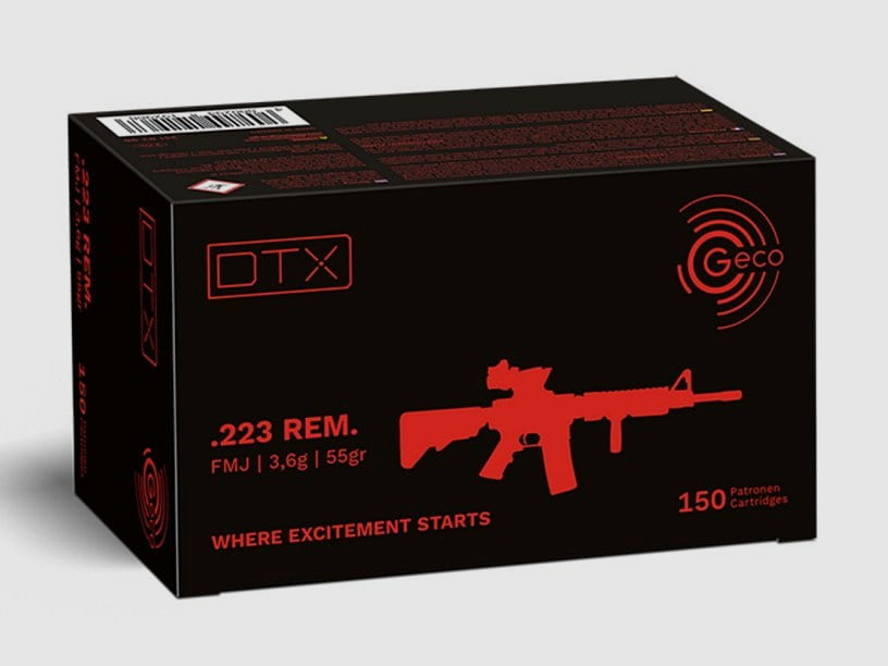 Geco .223 Rem. DTX FMJ 55gr. - 150 Stk.