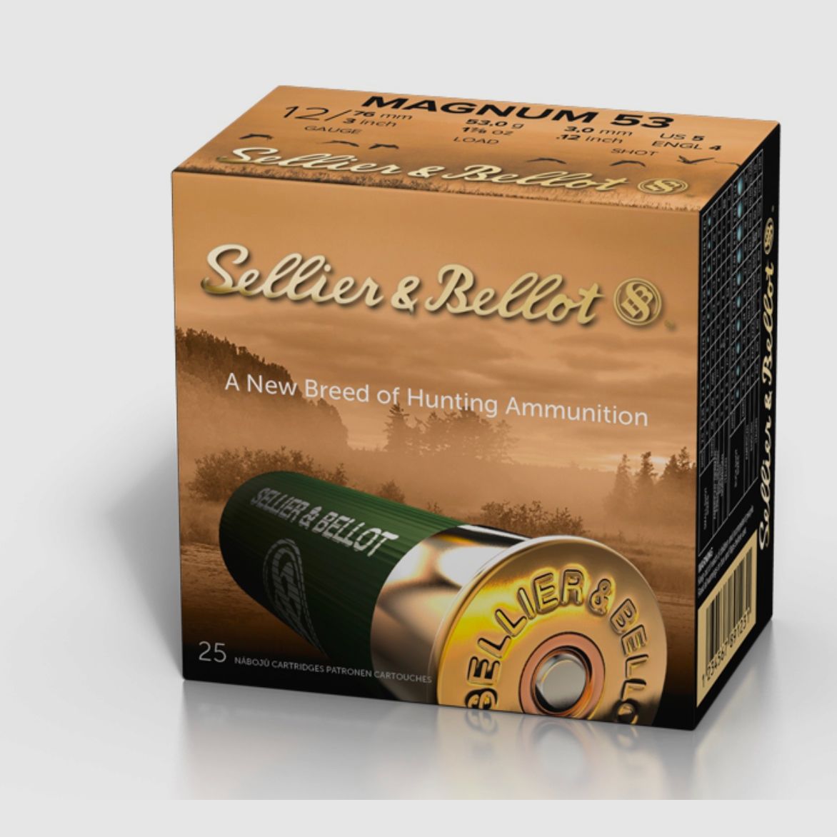 Sellier & Bellot 156626 12/76 Jagd Plastique Magnum 4,0 mm 53g