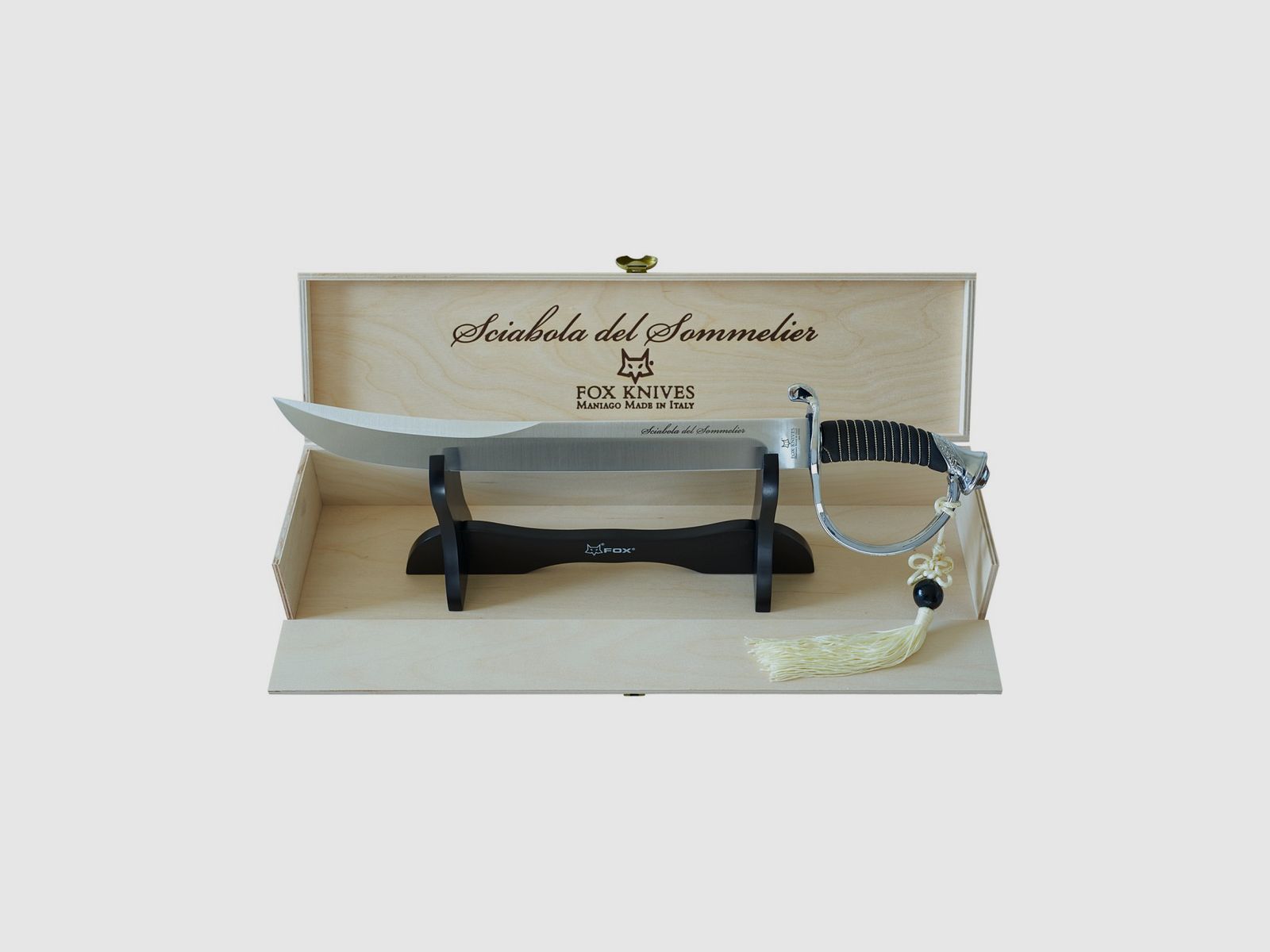 Due Cigni - sciabola del sommelier manico argentato, immagine 3 di 3