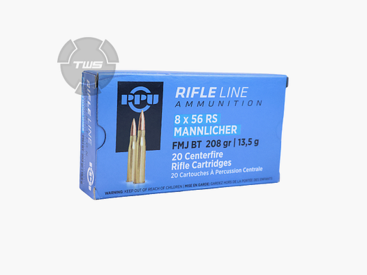 PPU 8×56 RS Mannlicher FMJ BT