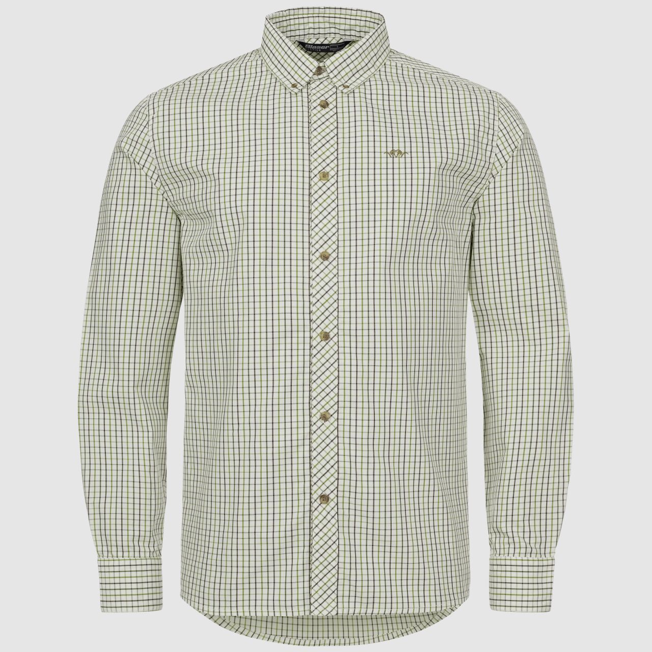 Blaser Herren Hemd Tristan 22 oliv/beige kariert