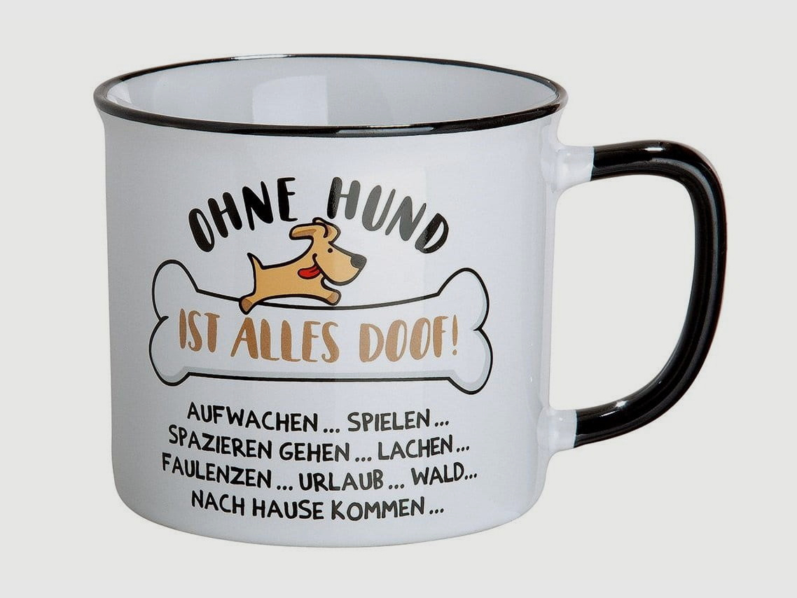 Gilde Keramik Tasse Ohne Hund ist alles doof