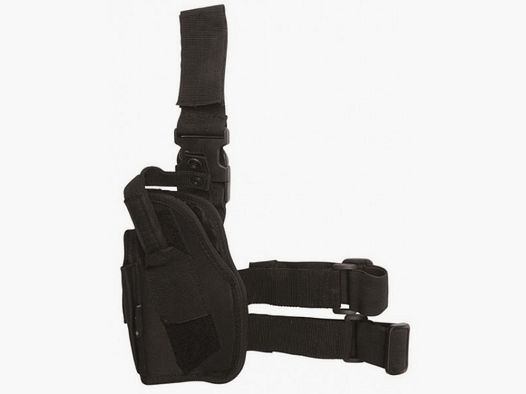 TIEFZIEHHOLSTER BEINHOLSTER VERSTELLBAR - SCHWARZ - LINKS