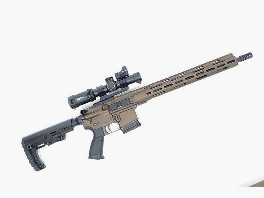 Messerschmitt AR15 16,75" Brązowy + Zestaw Firefield Commando