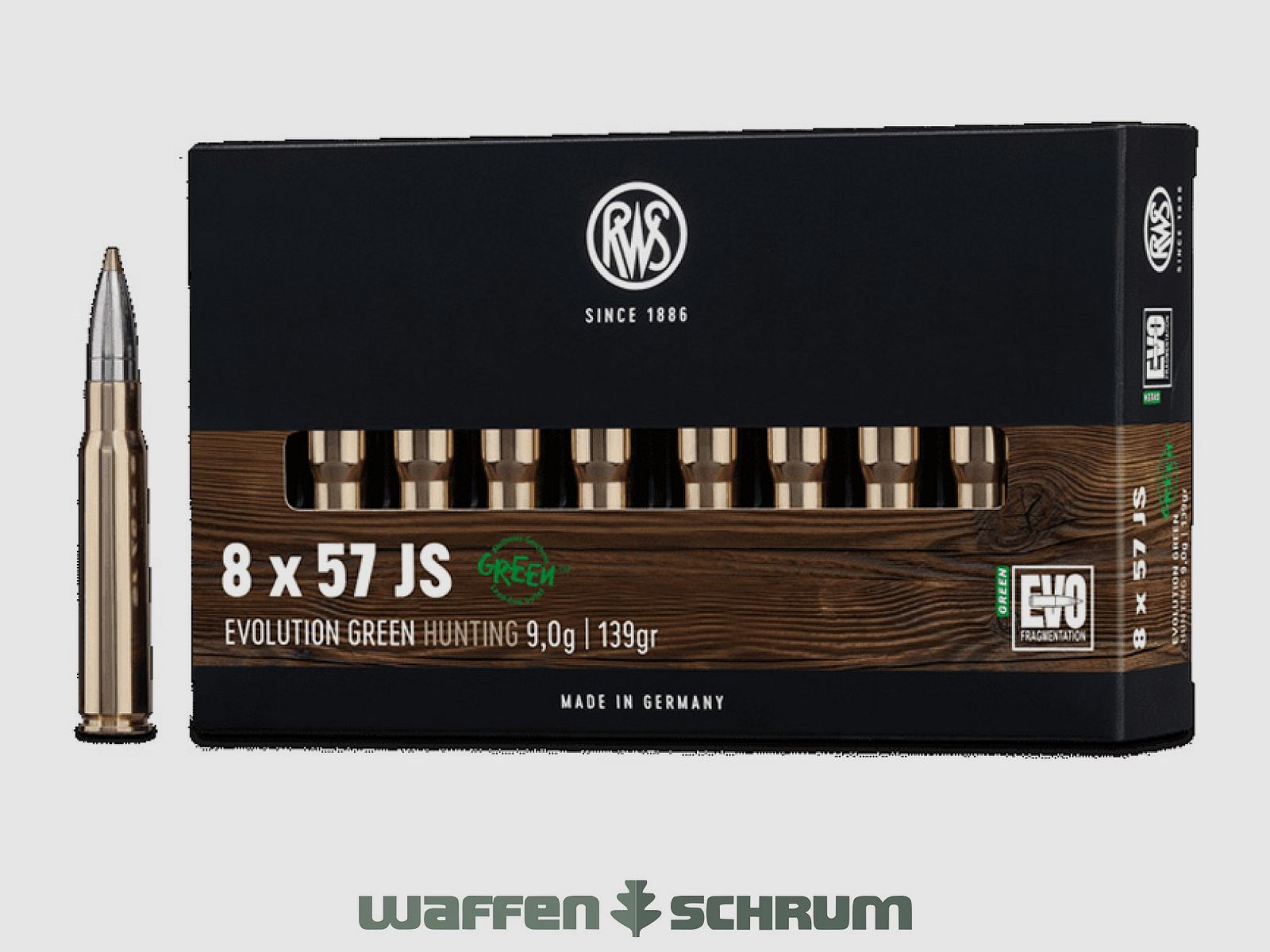 RWS Evo Green 9,0g - 139gr 8x57JS