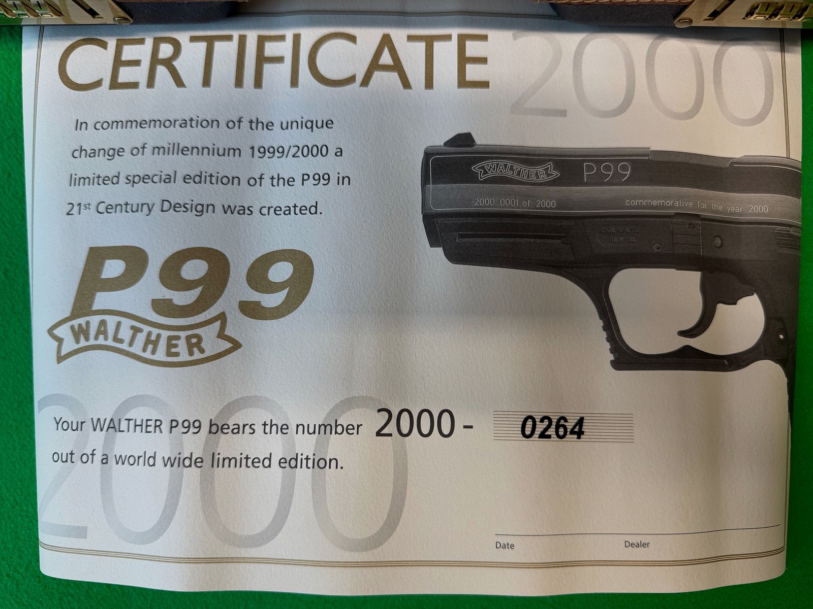 Walther P99 Millennium Edition 1 of 2000!