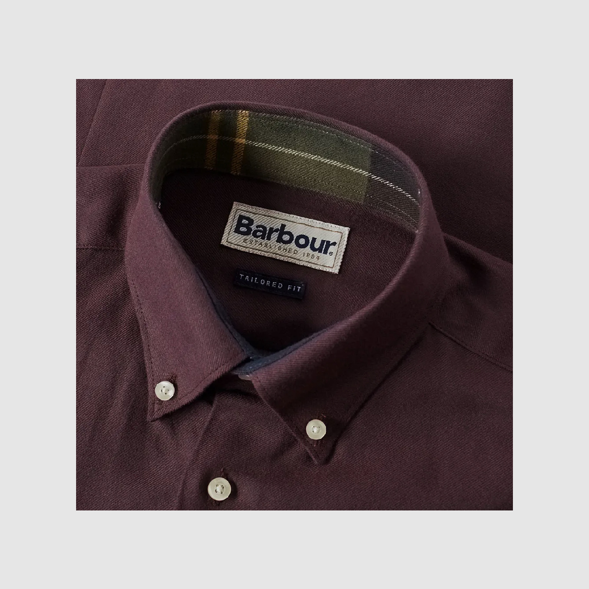BARBOUR Shirt Don Merlot Men