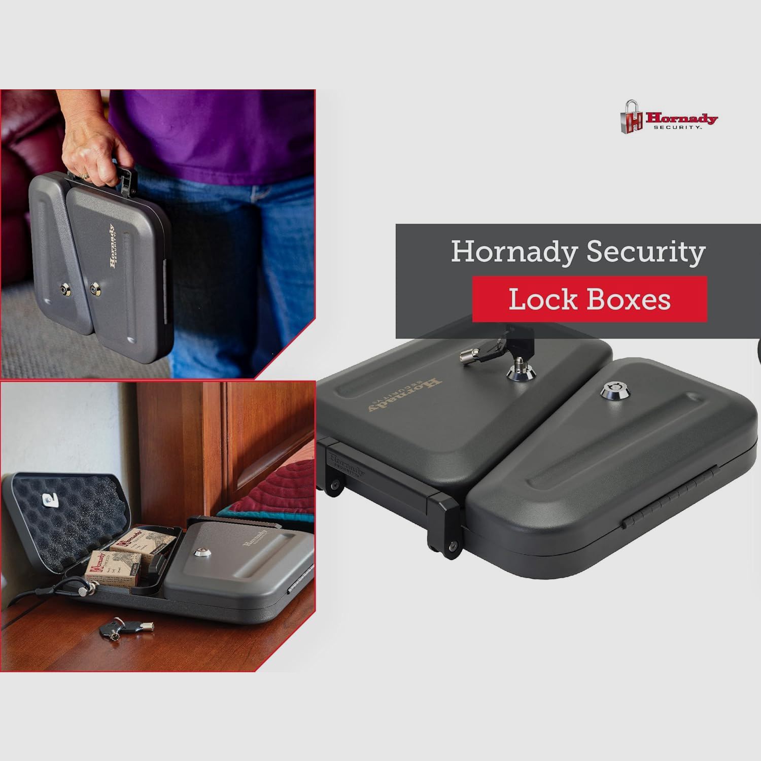 Caja de seguridad Hornady DUAL-LID con cerradura