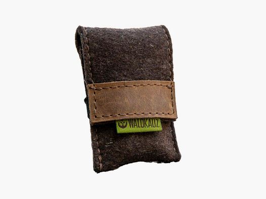 Tawny Owl battery case juice compartment S wool felt, brown