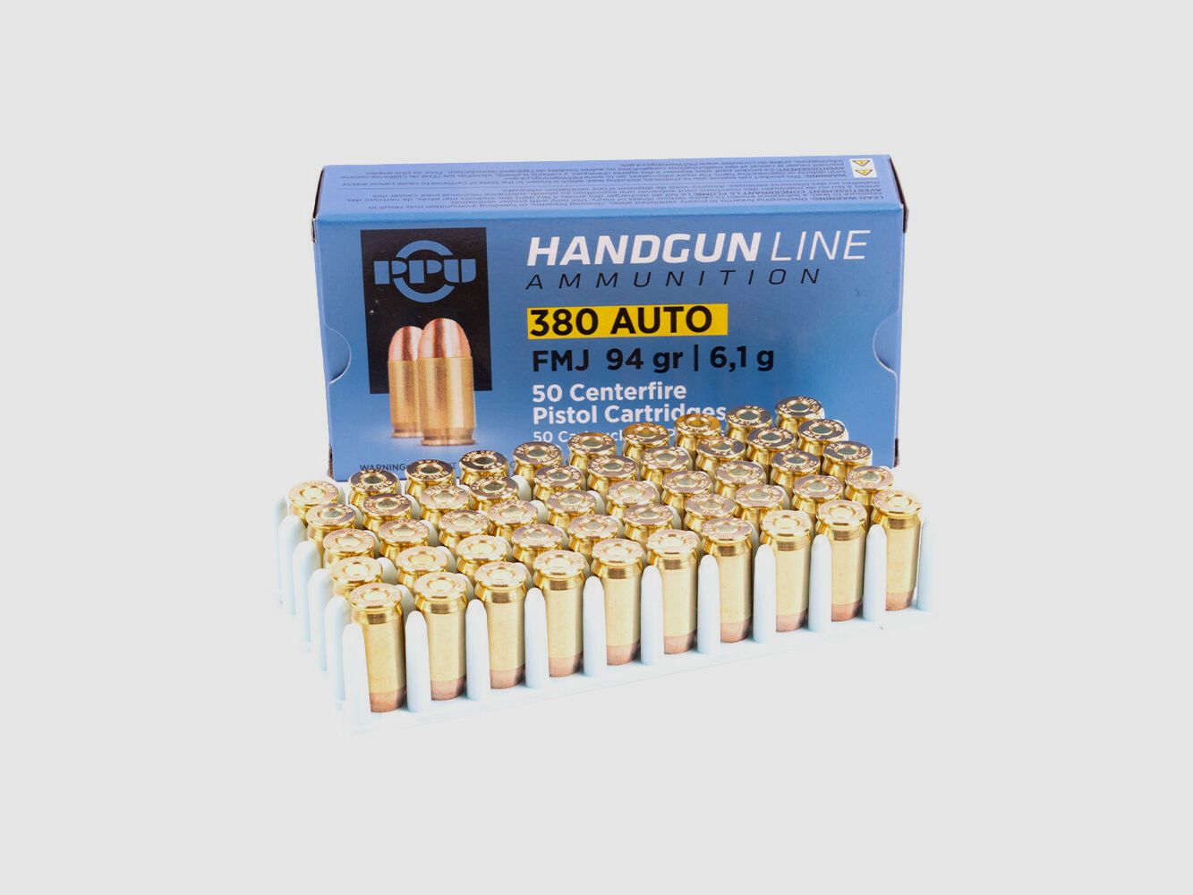 PPU PRVI PARTIZAN 9mm kurz, FMJ 6,1g im Kal. .380Auto - 50 Stück