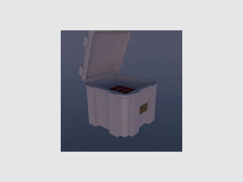 Caja de municiones Filamelt / .45-70 Govt / 'tapa abatible' / caja de cartuchos, caja de municiones