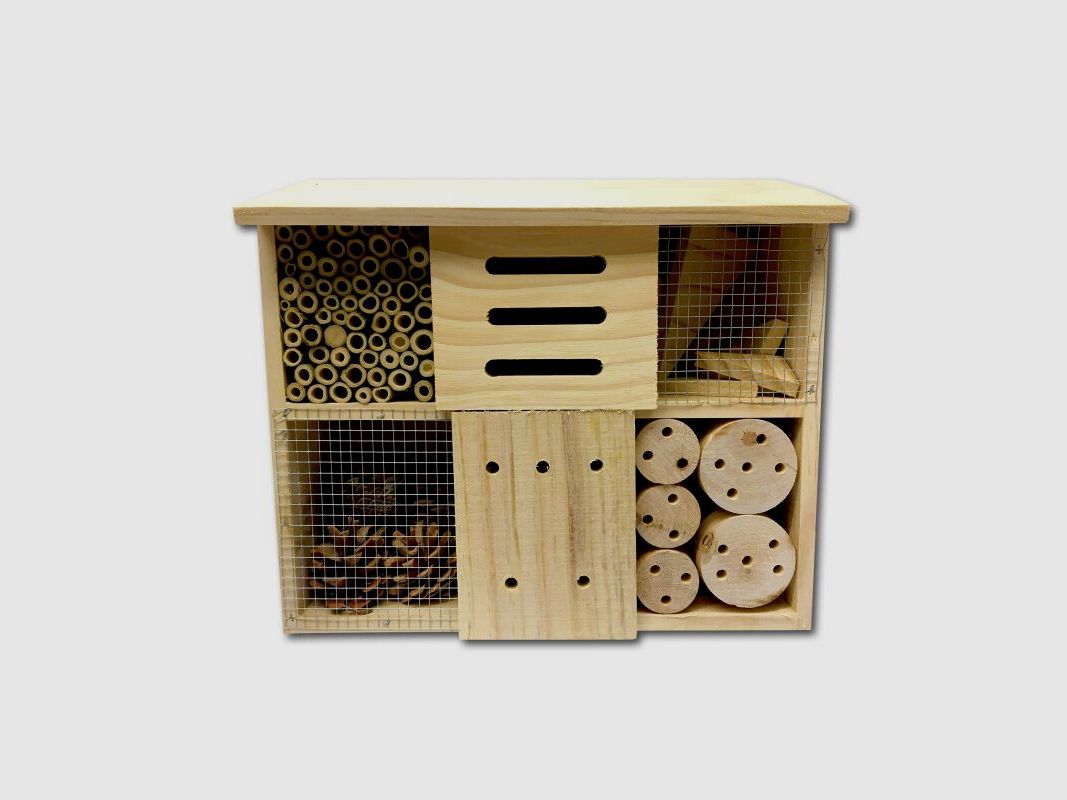 Insektenhotel Nistkasten Überwinterungshilfe Mittel 29x33x13,5cm