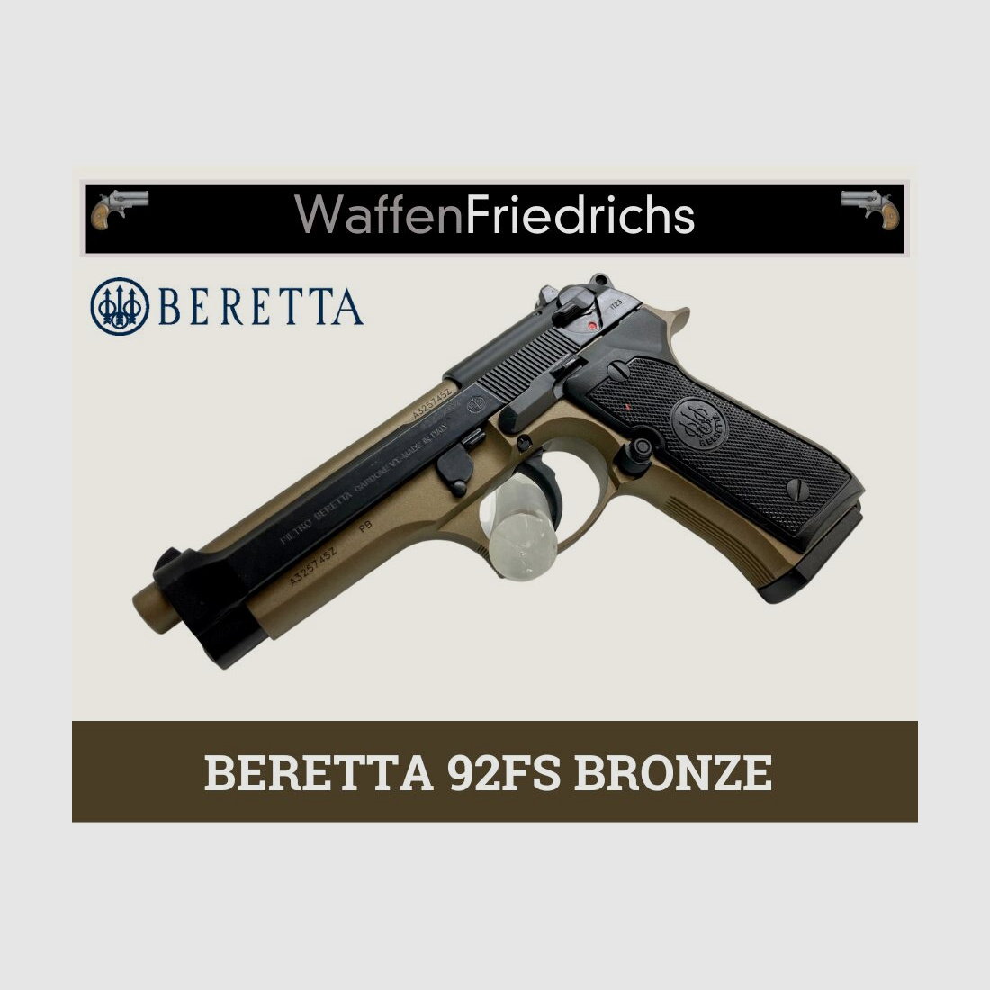 BERETTA	 92FS BRONZE - BRANDNEU! - Waffen Friedrichs
