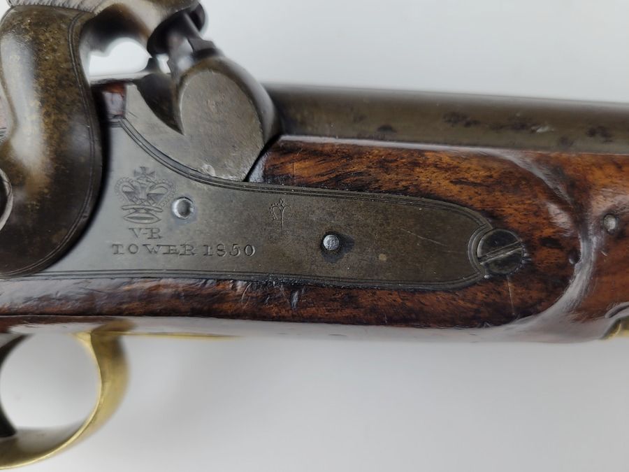 Rara pistola navale britannica modello 1849 a percussione – Arma del 1850 – Epoca vittoriana – Ottime condizioni, immagine 4 di 14