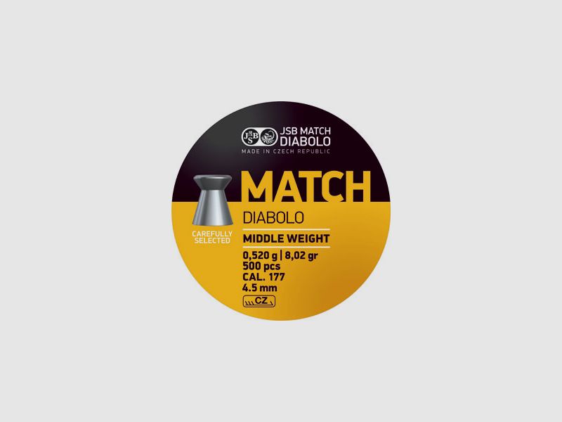 JSB Match Mittel 0,52g 4,49mm Diabolo Munition