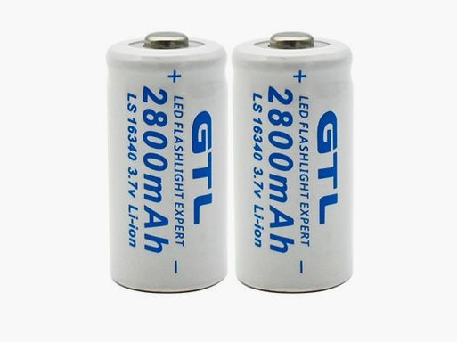 GTL 16340 AKKU - CR123A - 3,7 V / 2800 MAH - 2ER-SET