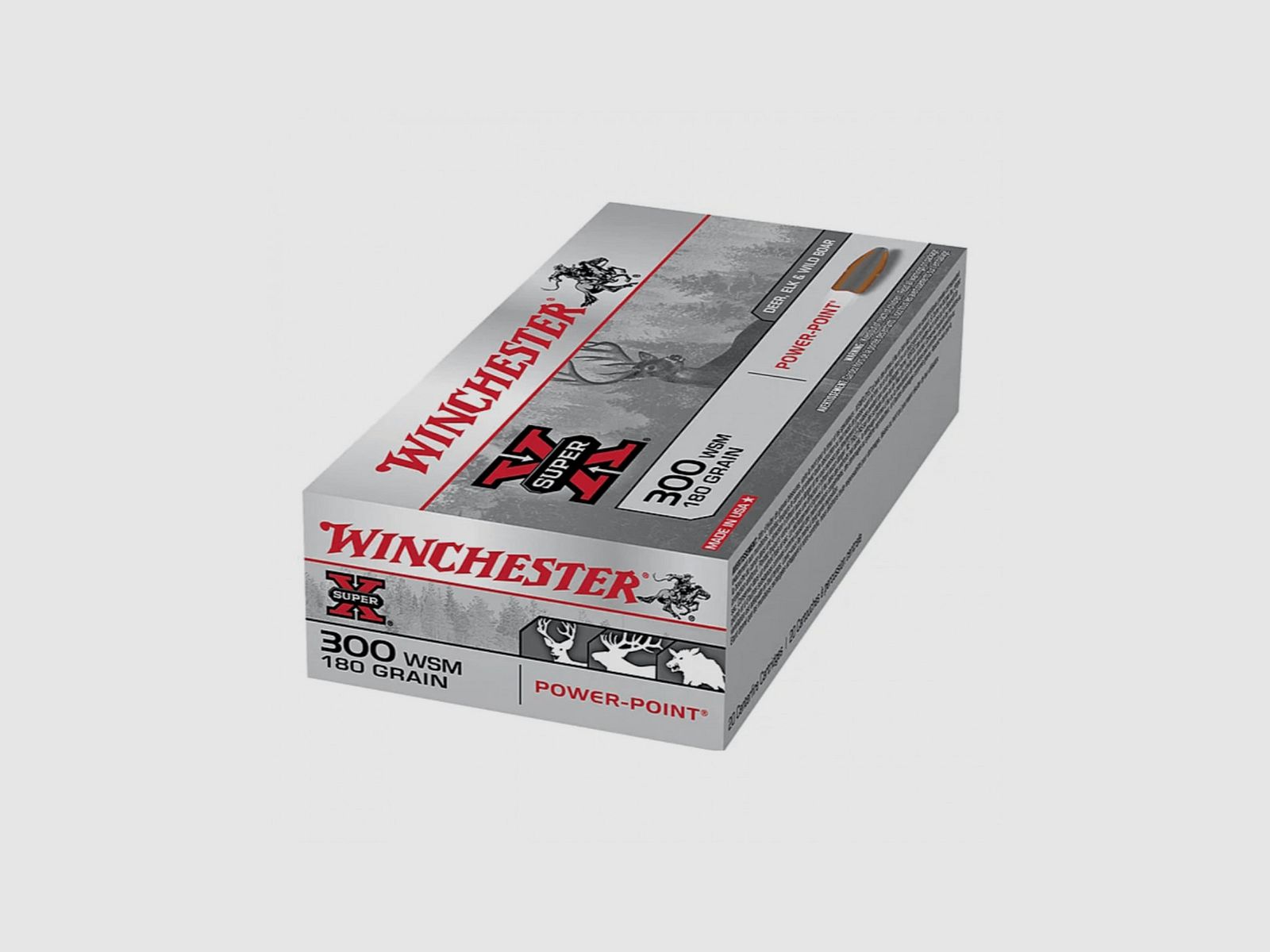 Super X 300 WINCHESTER Court Magnum 180 Grain Power Point Munition 20 Schuss, Bild 2 von 3