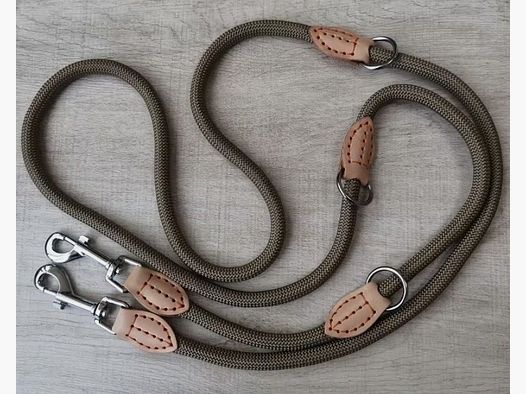 Smycz wielofunkcyjna z trzystopniową regulacją - Kolor: Khaki