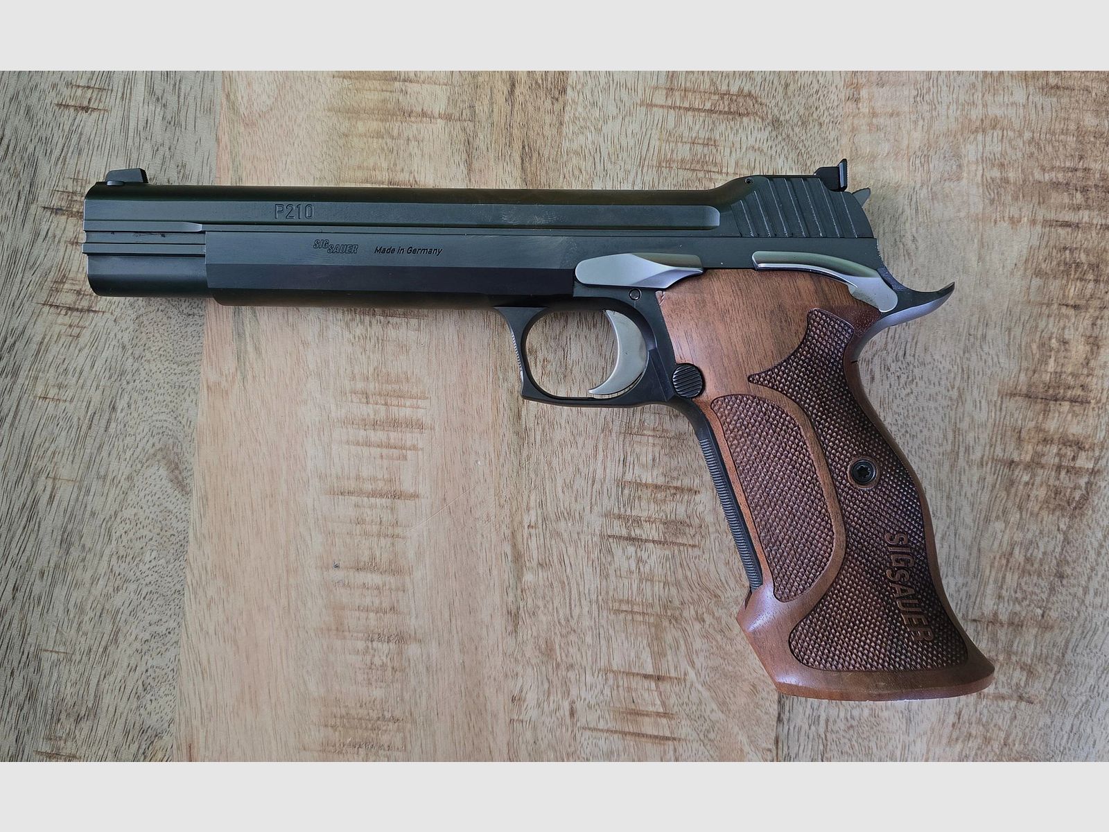 SIG Sauer P 210 Super Target 6", from Eckernförde, caliber 9mm Para with complete accessories