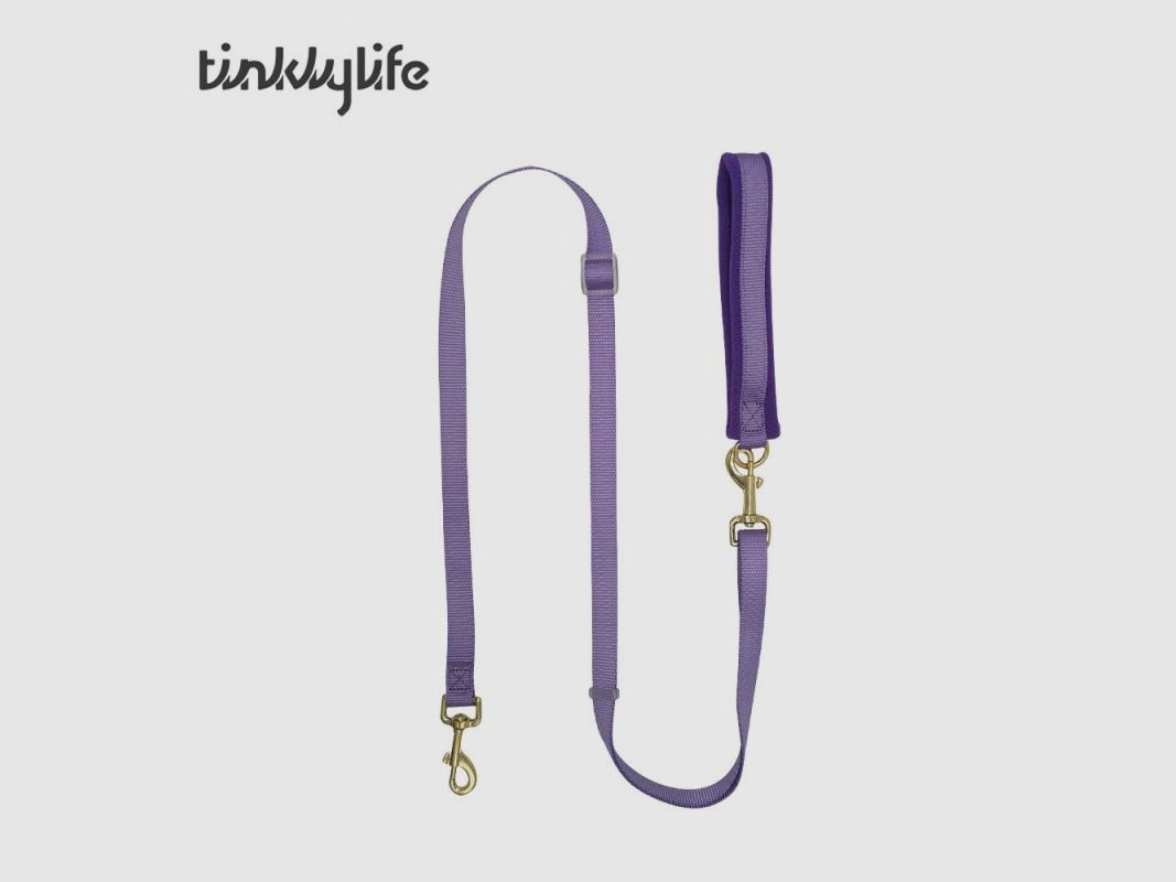 Tinklylife Hundeleine mit Schlaufe Dunkelviolett