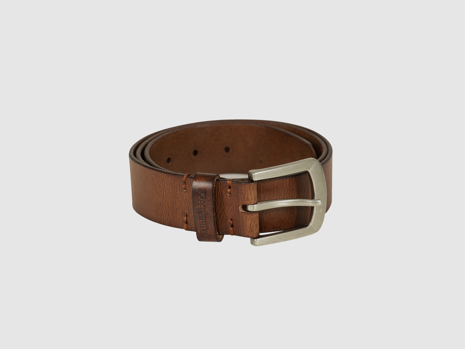 Leather belt - Cognac Brown - Men's size: 105 CM