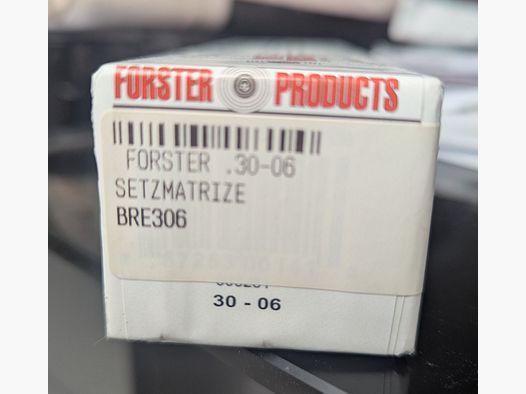Forster Benchrest Seater Matritze 30-06 nowa i nieużywana