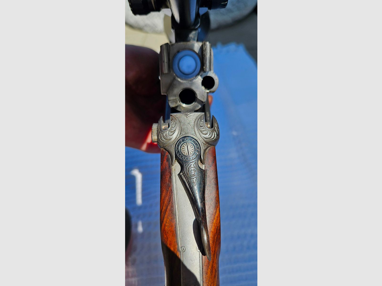 Einzelstück Johannes Feldbusch Bockdrilling • Kal. 7x65R - .222 Rem. - 16/70 • Böhler Antinit • Zeiss Diavari VM 2,5-10x50 T*