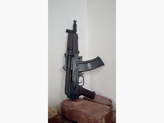 Vollstahl Co2 Yunker AKS-74u Deko von MWM Gillmann mit echten Teilen wahlweise mit Tula Deko Plum   // AKSU Krinkov / russ-guns-de / 4,5mm BB