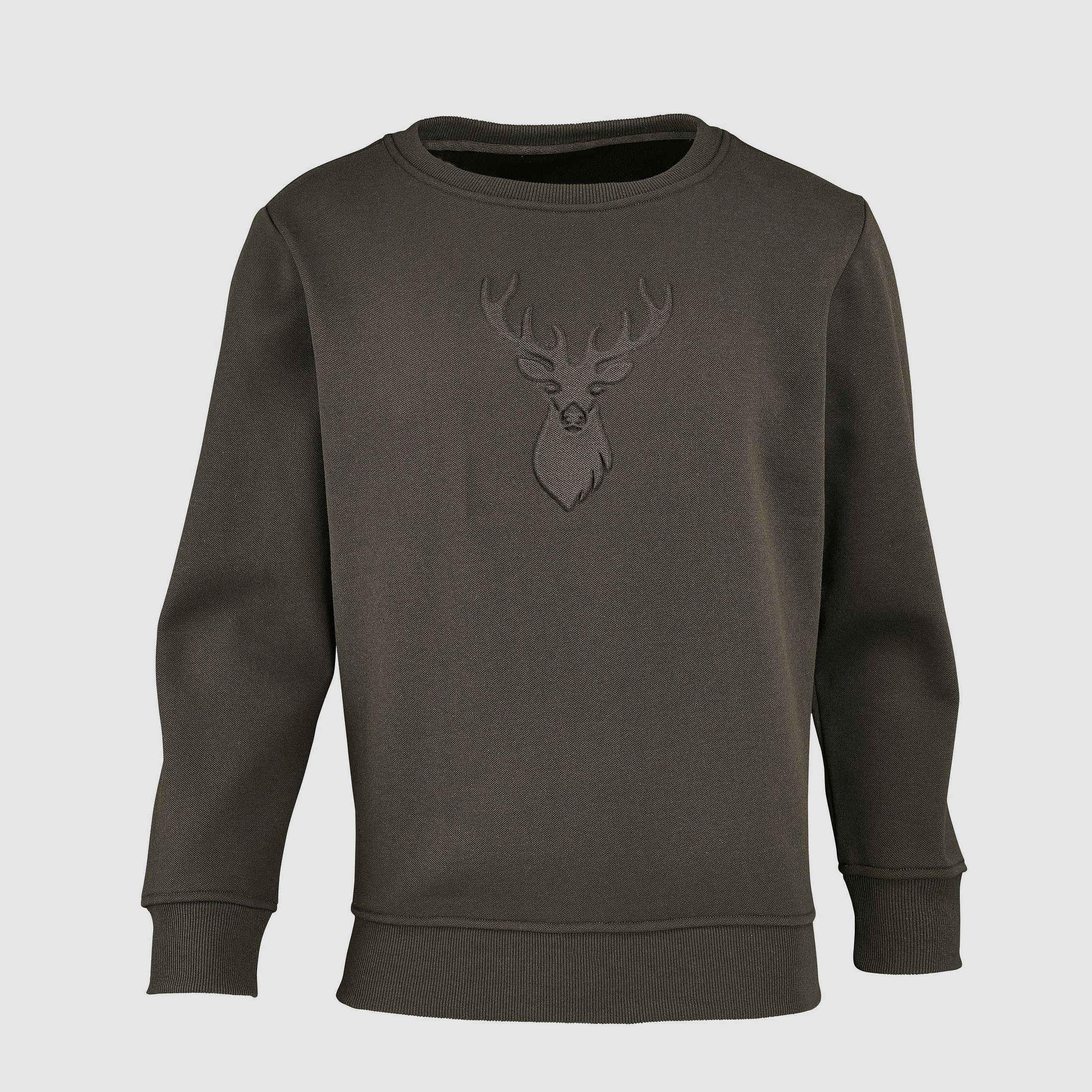 Hubertus Pullover John with stag head embossing