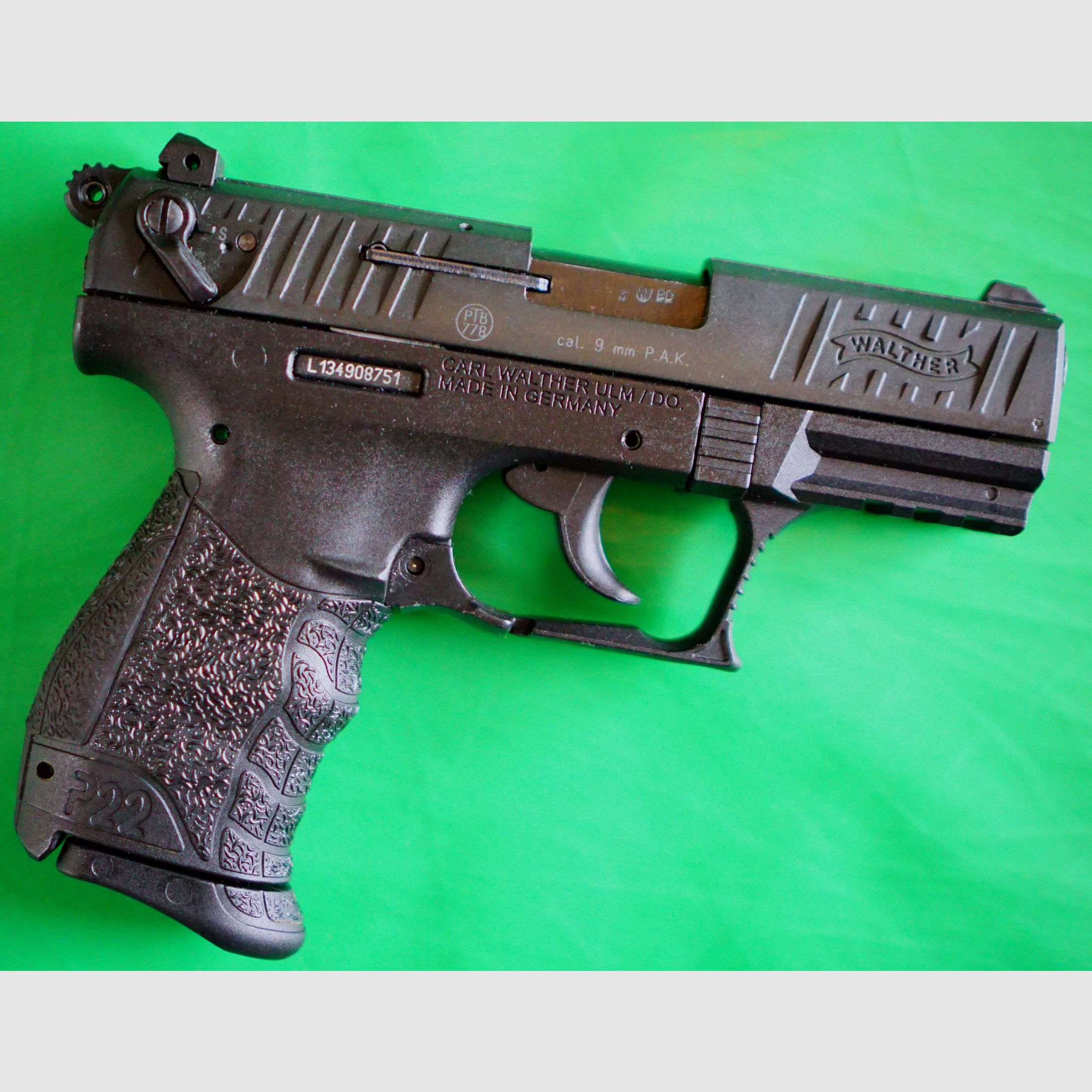 Pistolet d'alarme Walther P22Q 9mm P.A.K. noir (PTB 778)