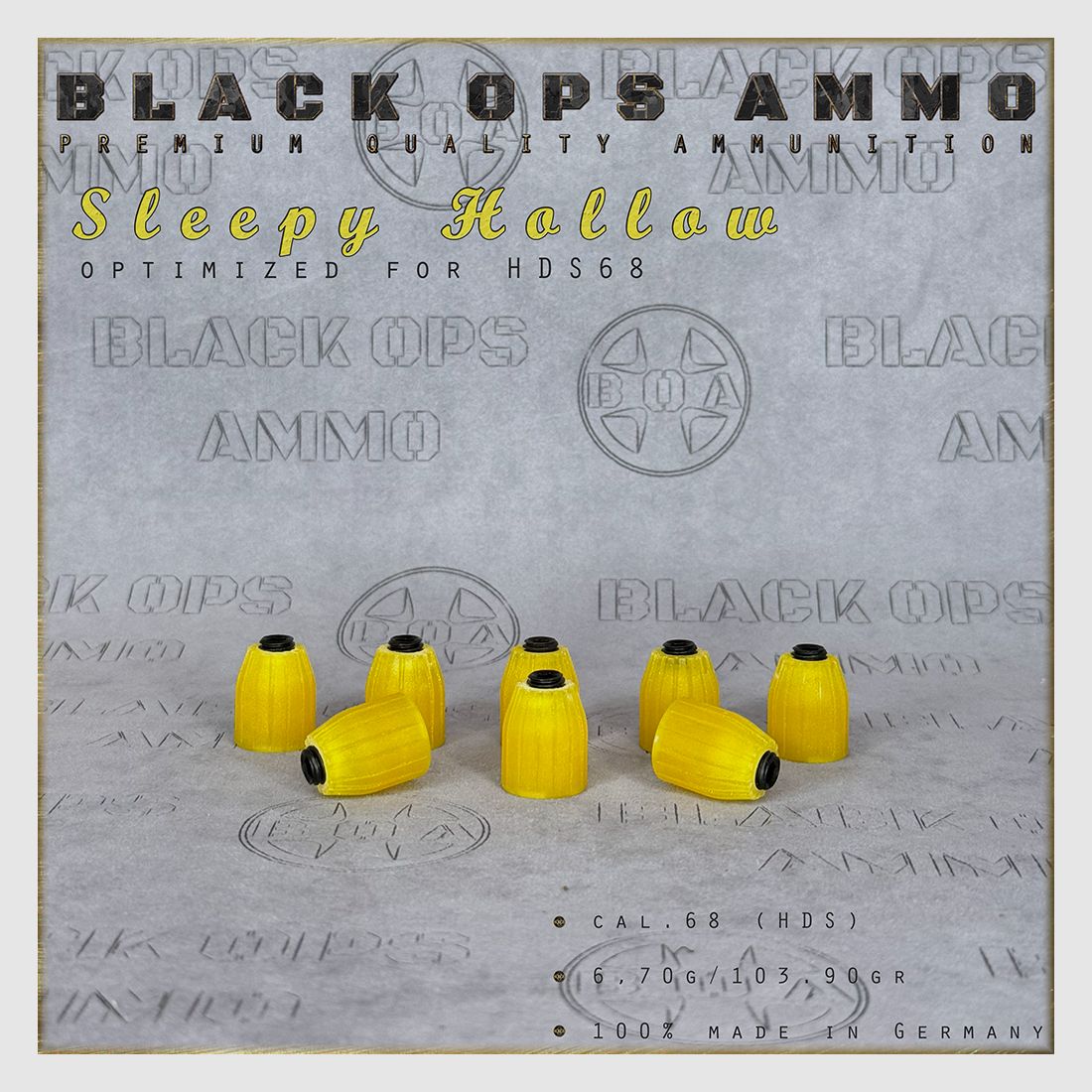 8x Sleepy Hollow BLACK OPS AMMO Umarex TS HDS 68 s cal.68 Munition HDS68  TS68