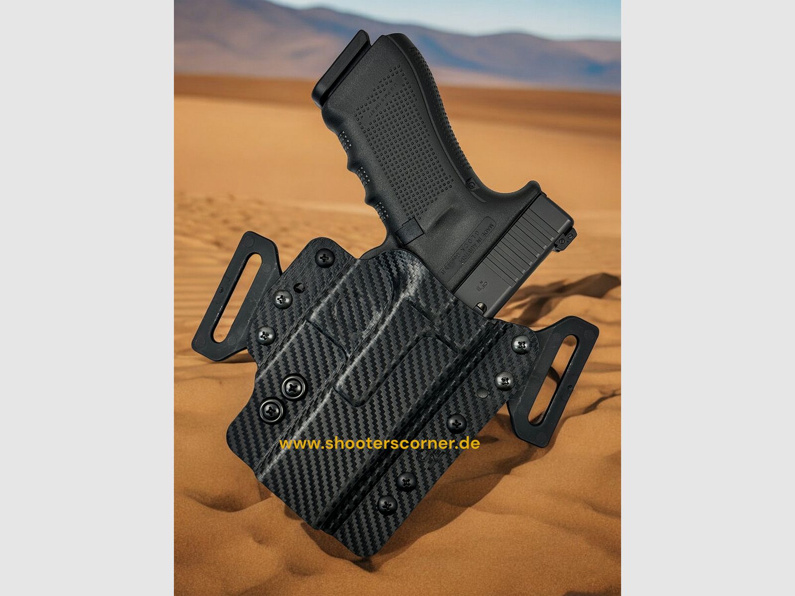 Höppner und Schumann OWB Holster Glock 17/34 schwarz-carbon RH/LH
