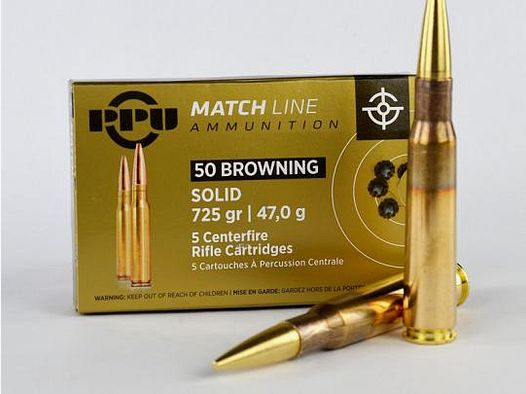 PPU .50 BMG (12,7 x 99) Match Line, 725 grs