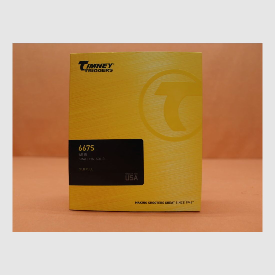 Timney AR-15 : Ensemble de détente à simple étape Timney 3lb solide petit axe .154" (667-S)/ env. 13,95N