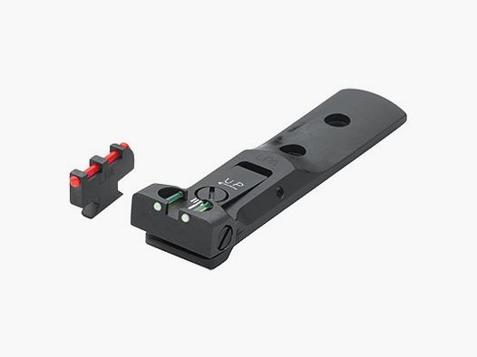 Set di mirini Mikrometervisier S&W LPA con fibra ottica brunito TXT02F2