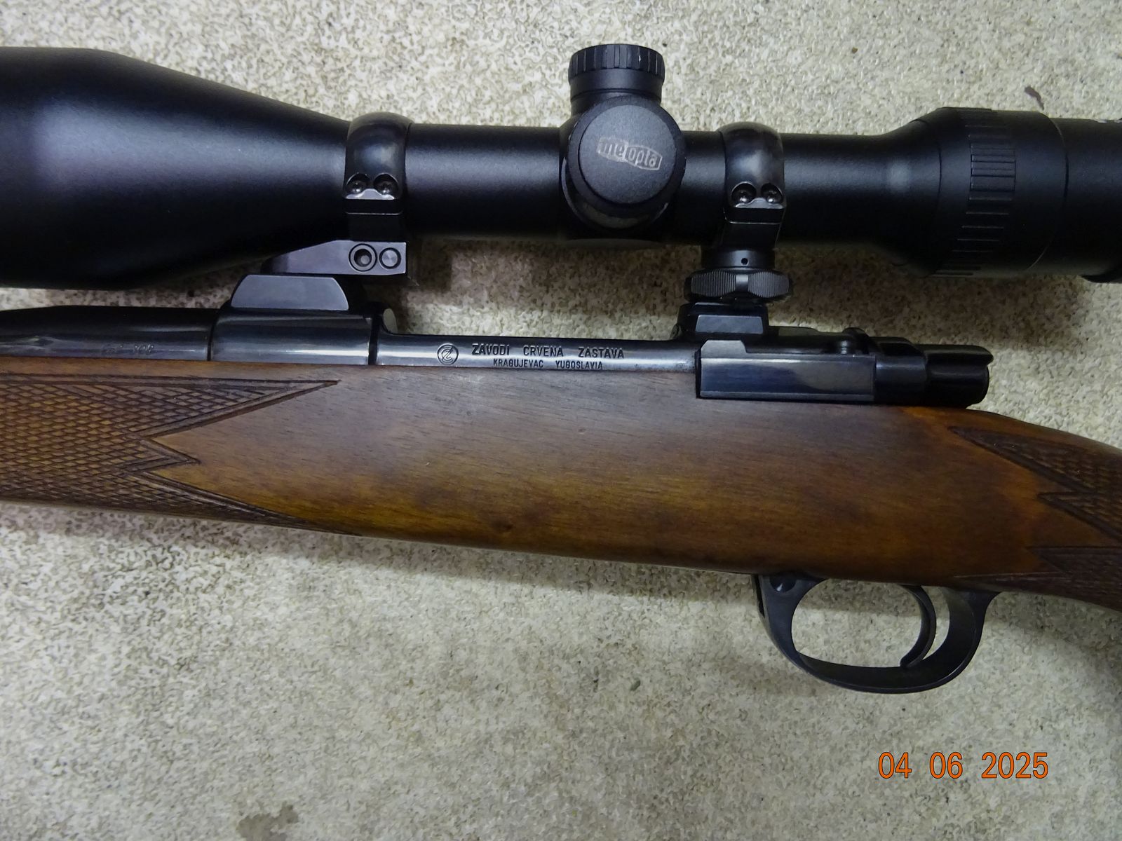 Zastava 98er Repetierbüchse, Kal. .308 Win., Schwenkmontage, ZF Meopta, interessante Details!