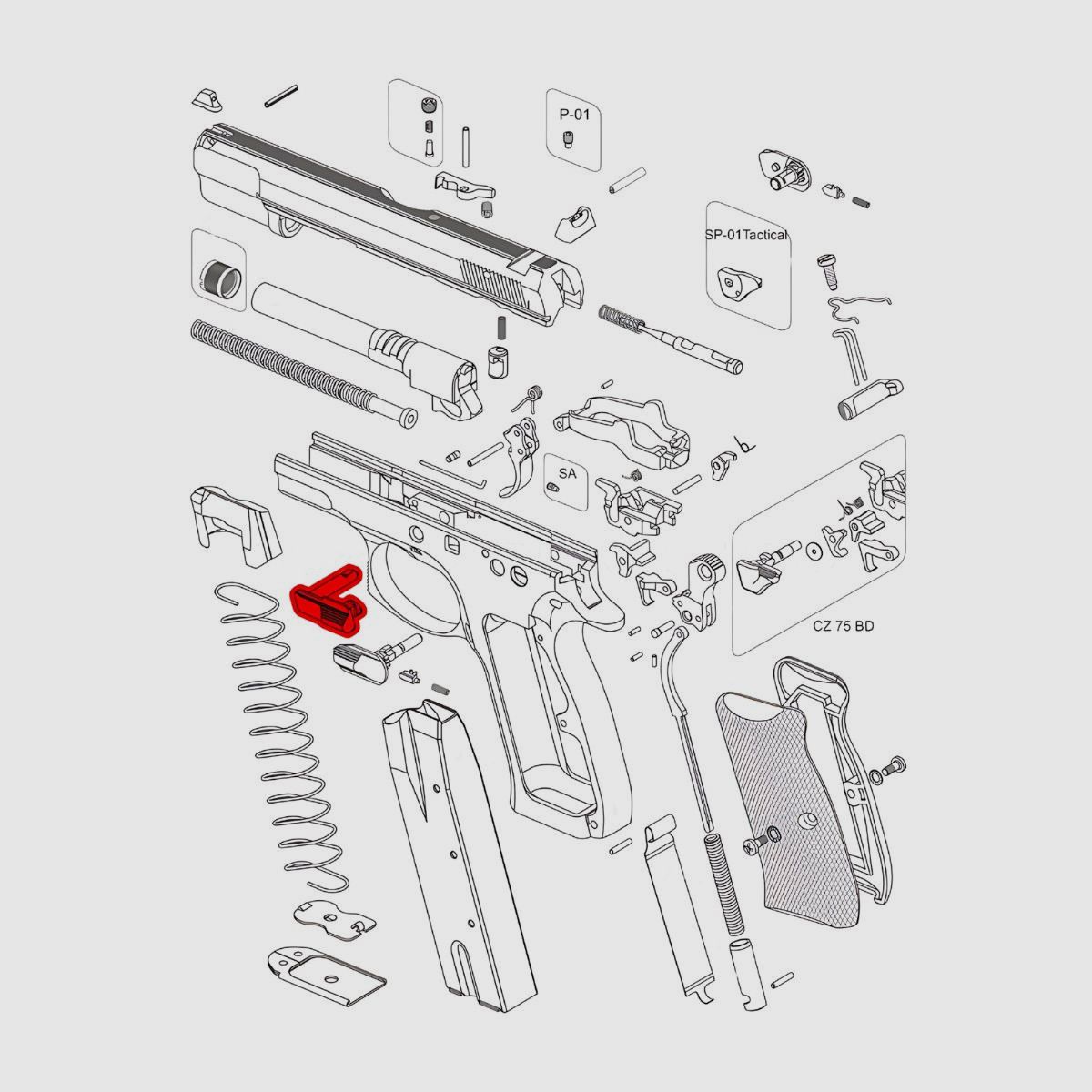 Ceska Zbrojovka – Slide stop CZ 75 – 0420-0080-1601ND, image 2 of 2
