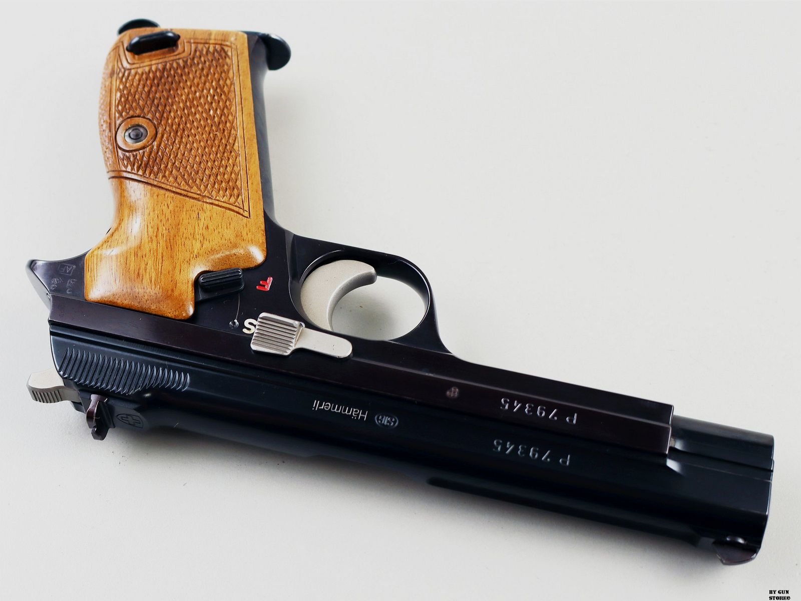 Pistool Sig mod. P210 Hammerli kal. 7,65 para serienr. P79345, afbeelding 5 van 12