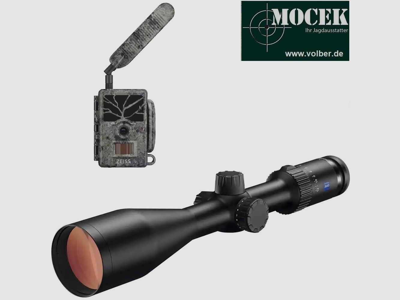 Zeiss Conquest V4 3-12x56 senza guida, incl. Zeiss Secacam 1