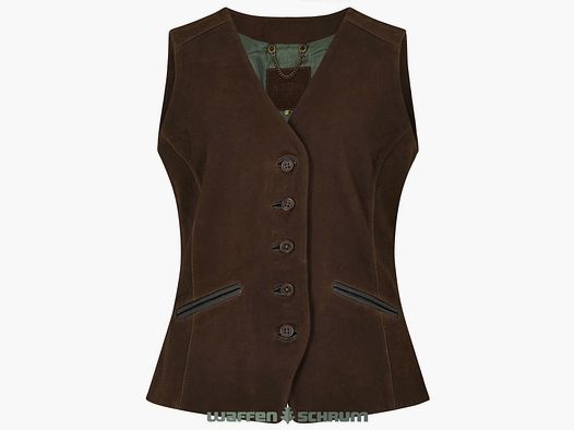 Dubarry leather vest Grevill Walnut
