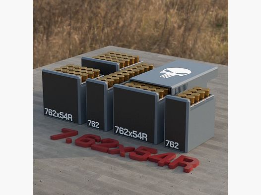 Filamelt Munitionsbox / Ammo Box 7.62x54R – Patronenbox für 50 Schuss, Made in Germany