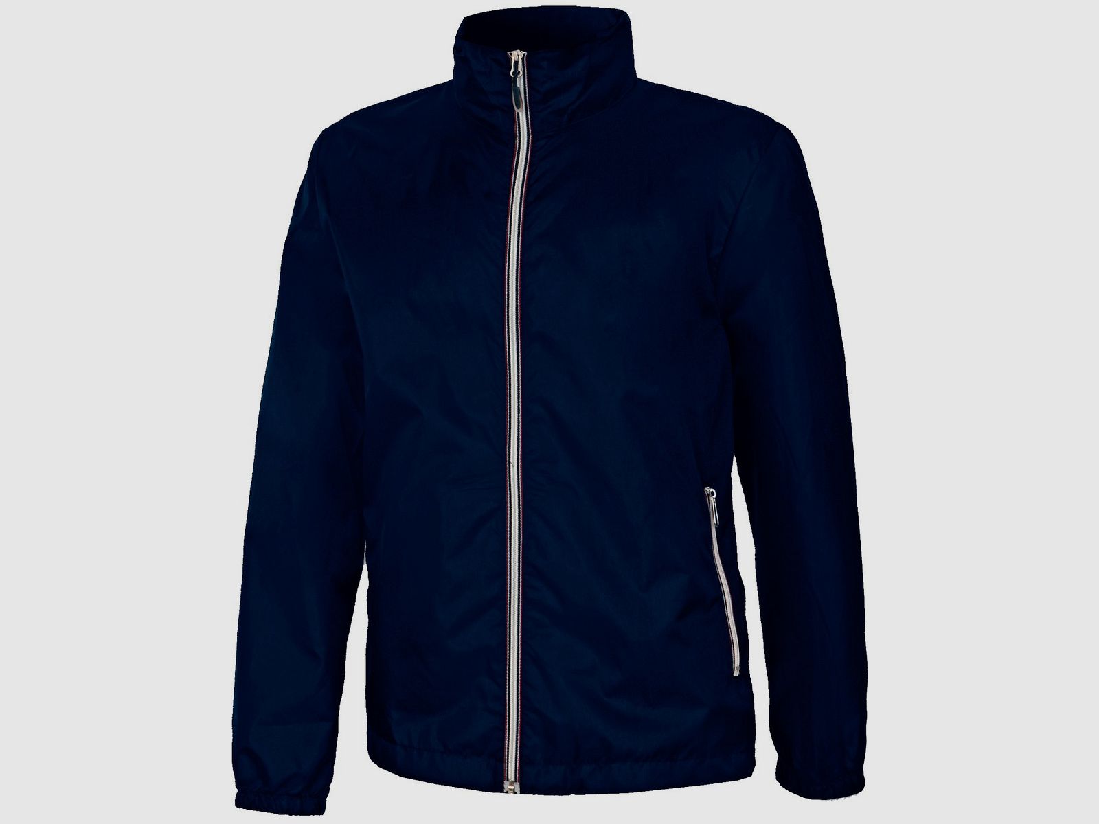 Lichte waterdichte Brugi taffeta jas in blauw met capuchon
