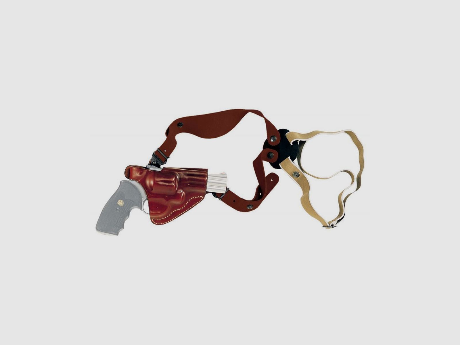 Mehrzweck-Schulterholster/Gürtelholster "Miami" für Revolver 2"-3" S&W K/L Frame, Colt King Cobra/Python/Trooper,Manurhin MR73,Ruger GP100,Taurus 65/66/82/431/441/669,Röhm RG89,HW 357-Schwarz-Rechtshänder