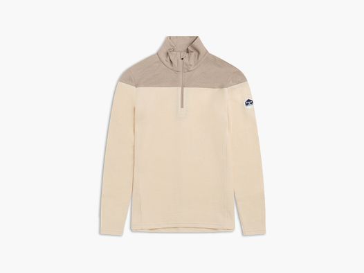 Bergans Inner:Dual Merino Half-Zip Thermoshirt Damen Creme/Beige XL