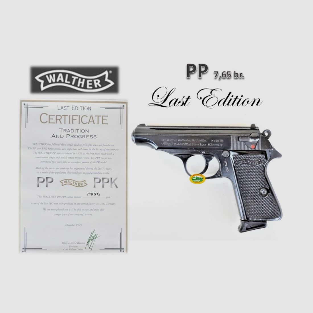 WALTHER PP LAST EDITION gebraucht Kal.9 kurz R.14874, Bild 1 von 2