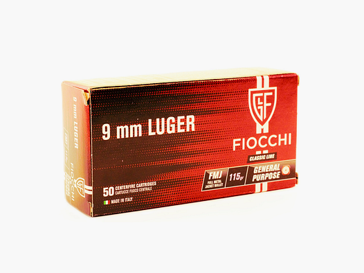 FIOCCHI 9X19 115GR FMJ
